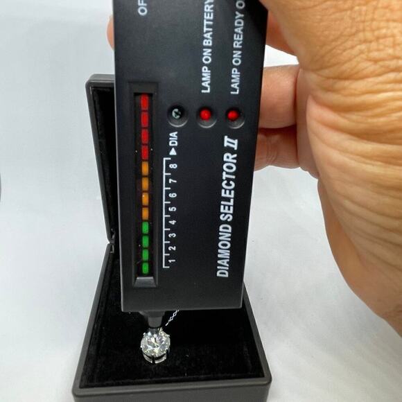 Moissanite Diamond Necklace Pendant Chain Round Cut GRA 18K Finish S925 5 Ct - Picture 5 of 11